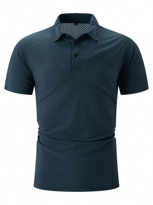 Herren Poloshirt mit strukturiertem Design und atmungsaktiven Eigenschaften Heidi-Mode