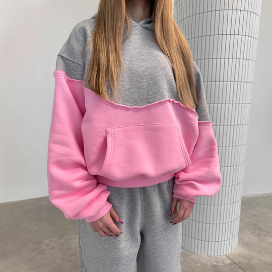 Damen modisches Sweat-Set mit kreativen Akzenten Heidi-Mode