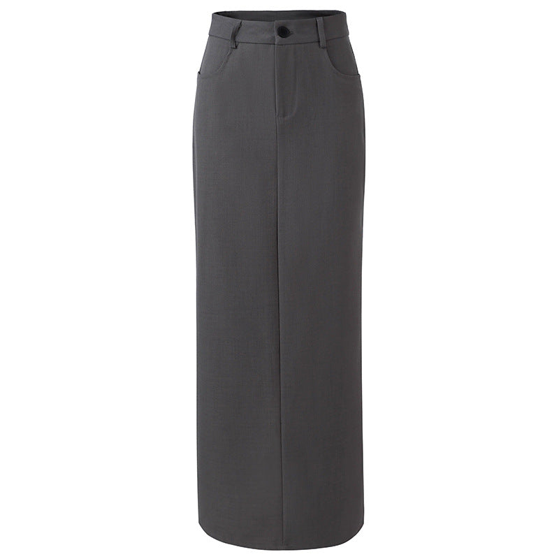 Damen Maxirock mit elegantem Schnitt und praktiischen Taschen Heidi-Mode