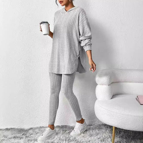 Damen lässiges Lounge-Outfit mit oversized Pullover und Leggings Heidi-Mode