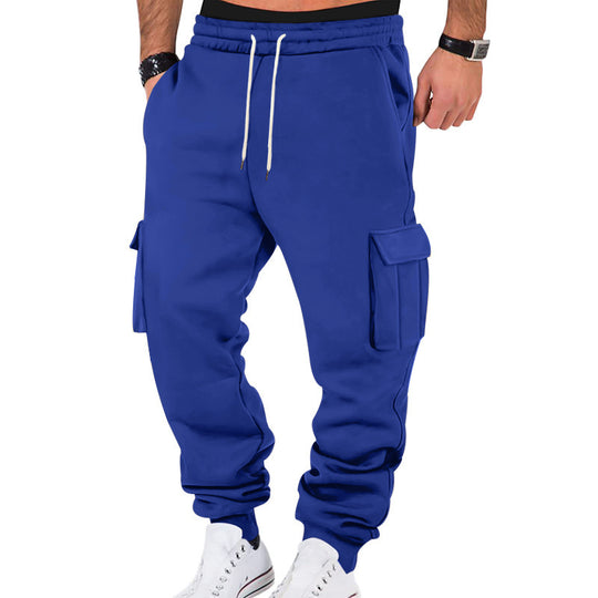 Herren Sportliche Cargo-Hose mit verstellbarem Bund und praktischen Seitentaschen Heidi-Mode