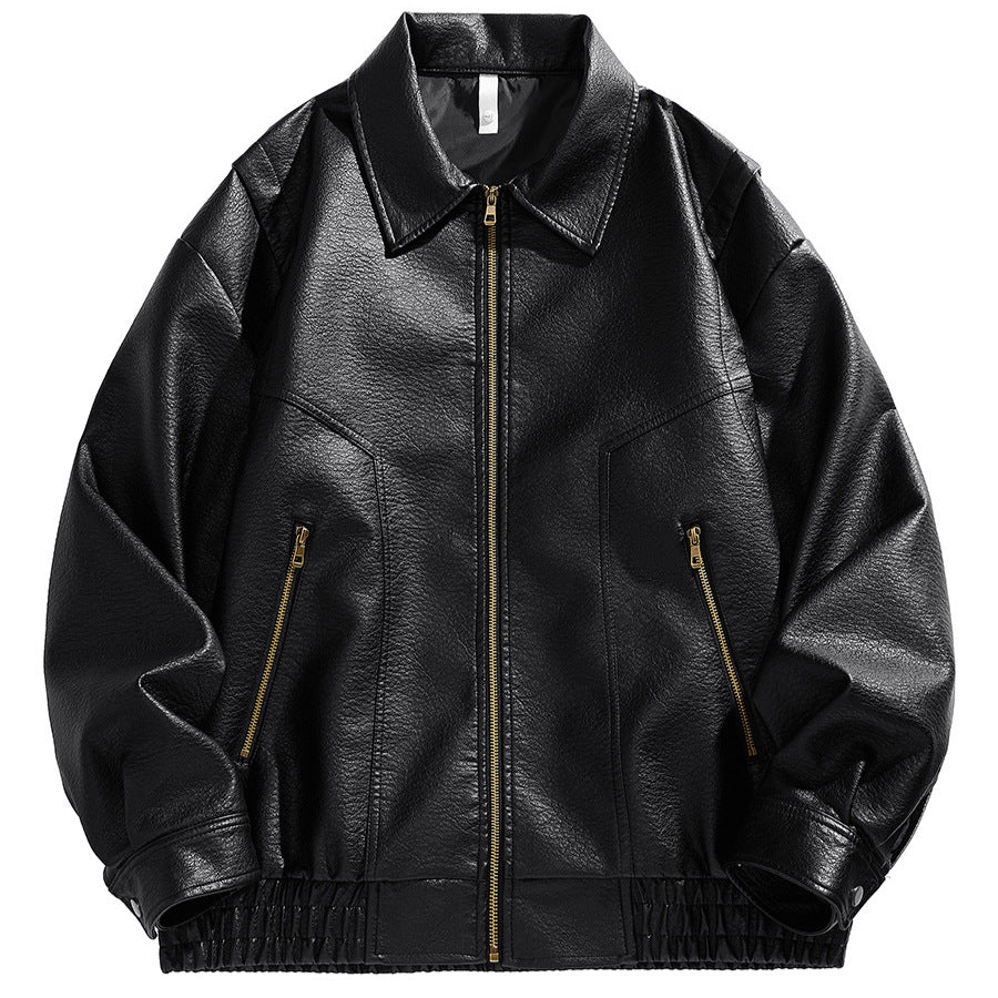 Herren kurz geschnittene jacke mit elastischem Bund und Taschen Heidi-Mode