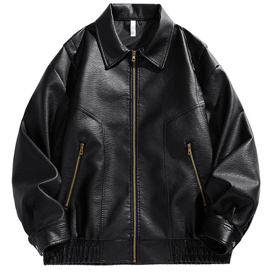 Herren kurz geschnittene jacke mit elastischem Bund und Taschen Heidi-Mode