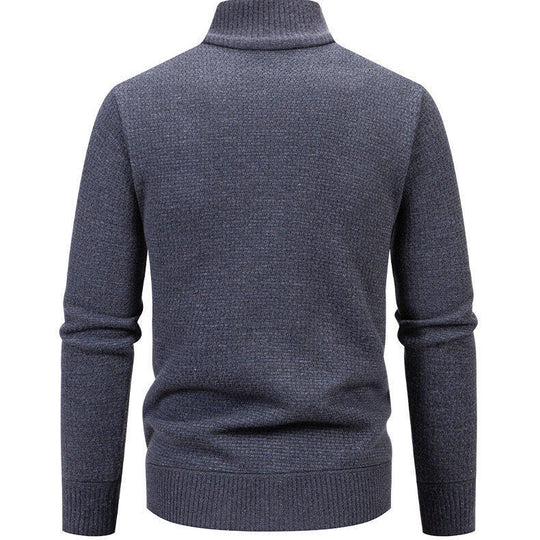 Herren Strickjacke mit modernem Zipper und seitlichen Reißverschlusstaschen Heidi-Mode