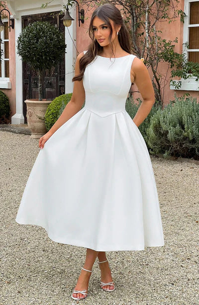 Damen Elegantes Maxikleid mit ausgestellten Ärmeln und raffiniertem Rock Heidi-Mode