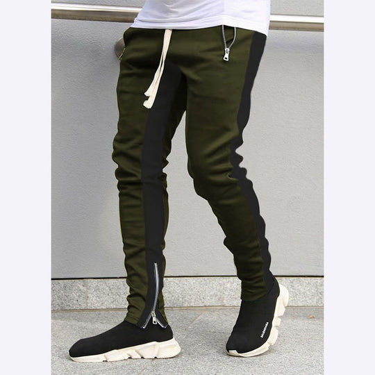 Herren Sportliche Slim-Fit Jogginghose mit Seitentaschen Heidi-Mode