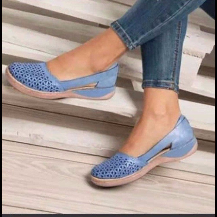 Damen Komfortable Slip-On Schuhe mit atmungsaktivem Obermaterial und rutschfester Sohle Heidi-Mode