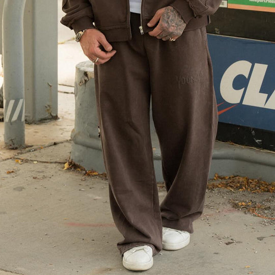 Herren bequeme Freizeithose mit seitlichen Eingrifftaschen und elastischem Bund Heidi-Mode