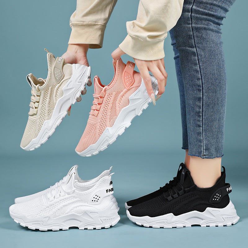 Damen Leichte und atmungsaktive Fitness Sneakers mit flexiblem Futter und rutschfester Sohle Heidi-Mode