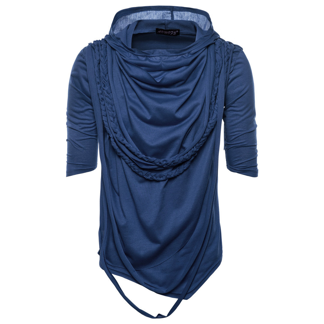 Herren Kapuzenoberteil mit innovativem Design und einzigartiger Drapierung Heidi-Mode