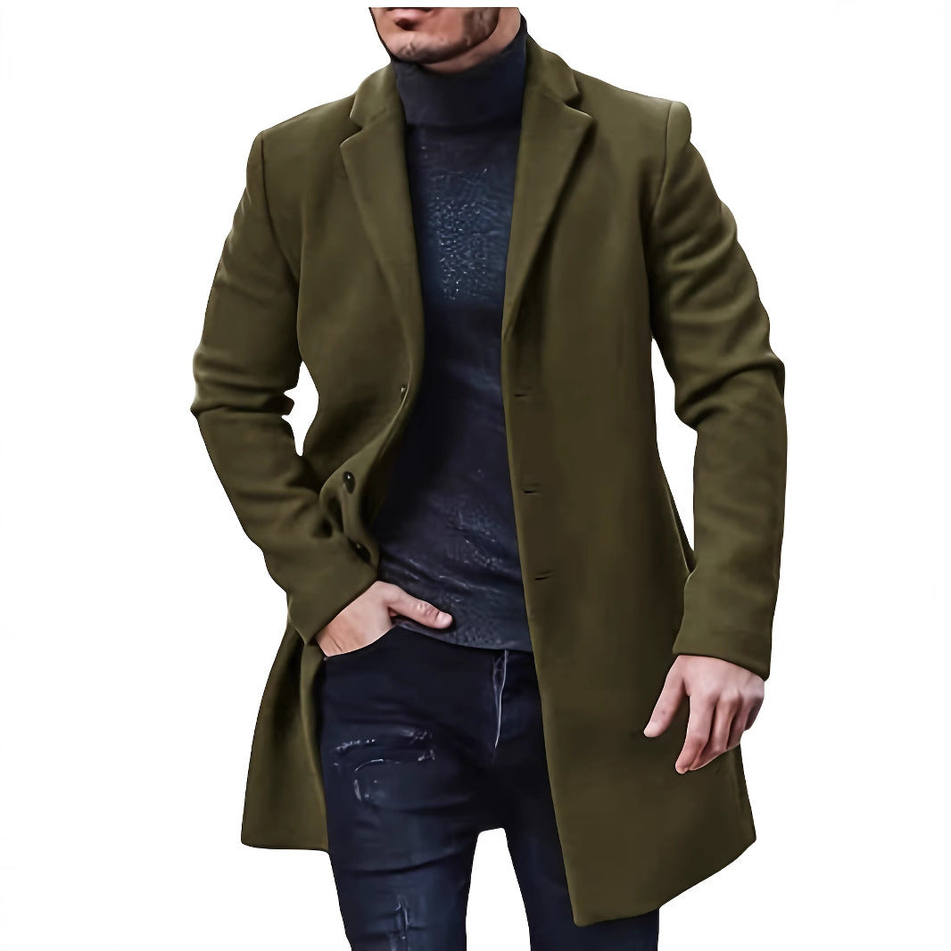 Herren eleganter Mantel mit klassischem Revers Heidi-Mode