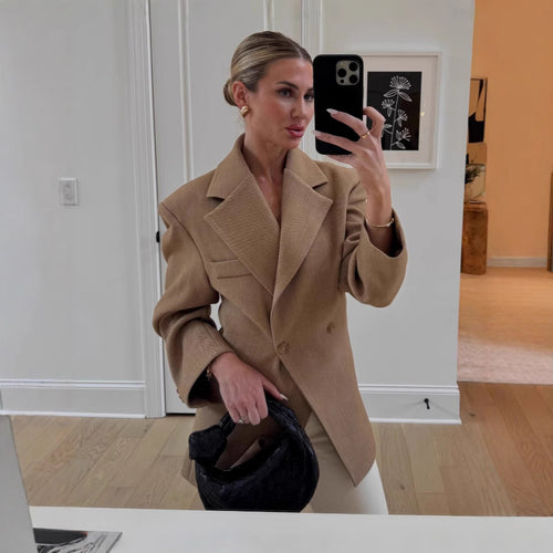 Damen Eleganter Zweireiher Blazer im modernen Schnitt Heidi-Mode