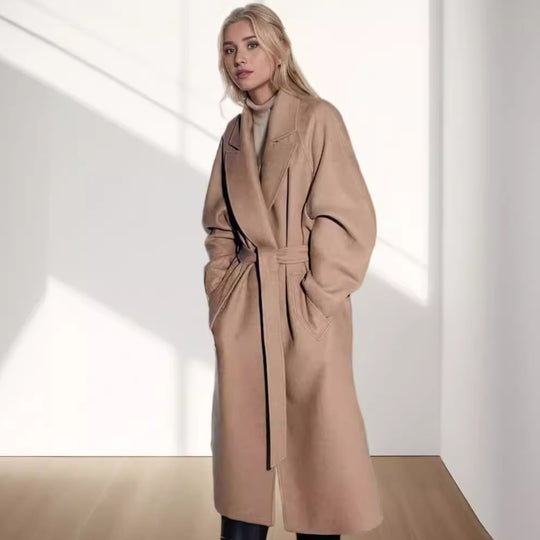 Damen eleganter Duster-Mantel mit geräumigen Taschen und modernem Schnitt Heidi-Mode