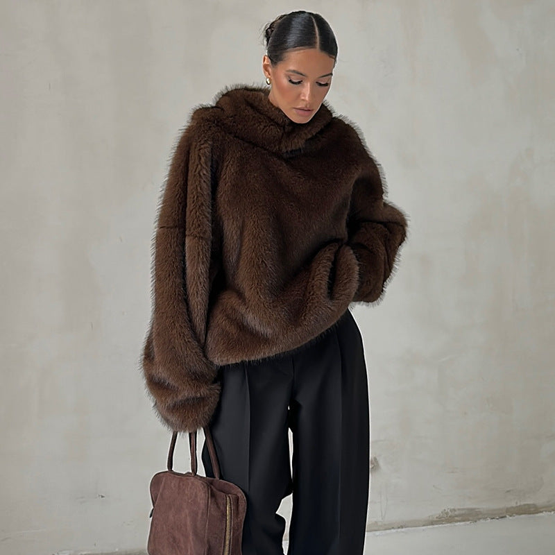 Damen Kuscheliger Oversize-Pullover Heidi-Mode