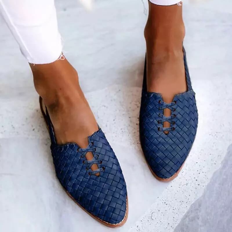 Heidi-Mode | Gewebte Slip-On-Ballerinas