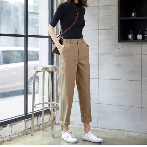 Damen elegante weite Bundfaltenhose Heidi-Mode