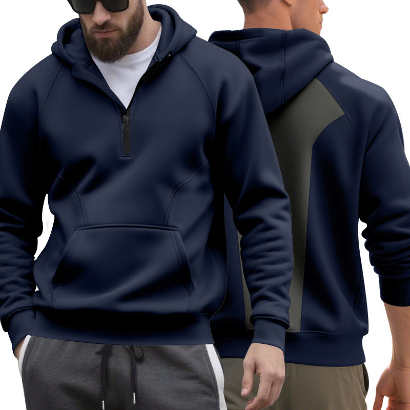 Herren Kapuzensweater mit Reißverschluss und praktischer Kängurutasche Heidi-Mode