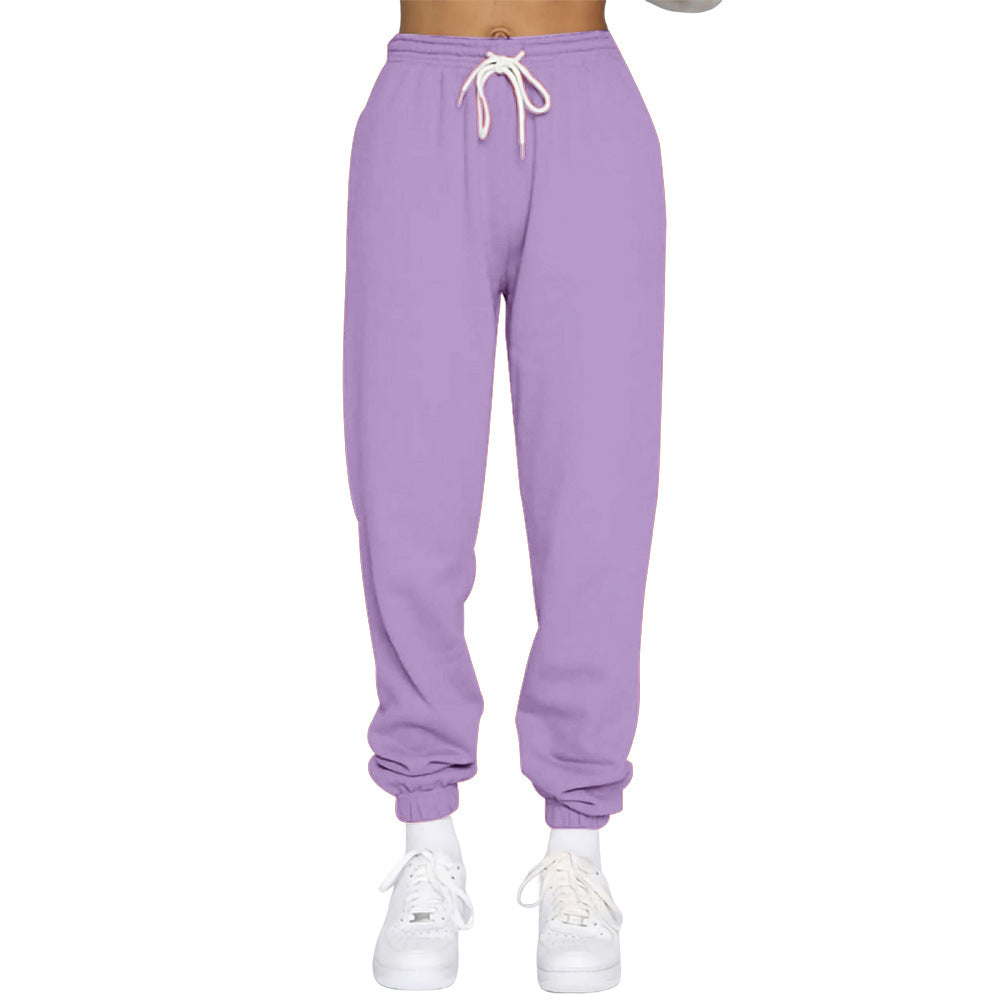 Damen Komfortable Jogginghose mit verstellbarem Bund und elastischen Bündchen Heidi-Mode