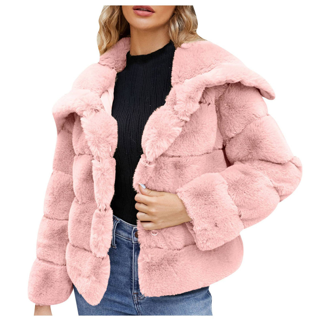 Damen Trendige Puffjacke mit weich gefüttertem Kunstfell Heidi-Mode