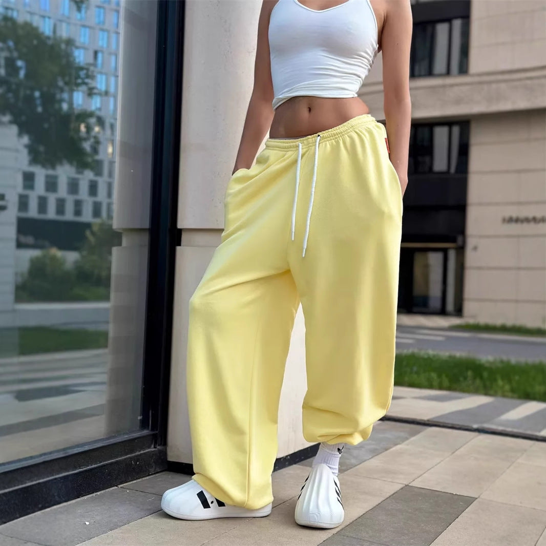 Damen Bequeme Freizeithose mit weitem Schnitt und elastischem Bund Heidi-Mode