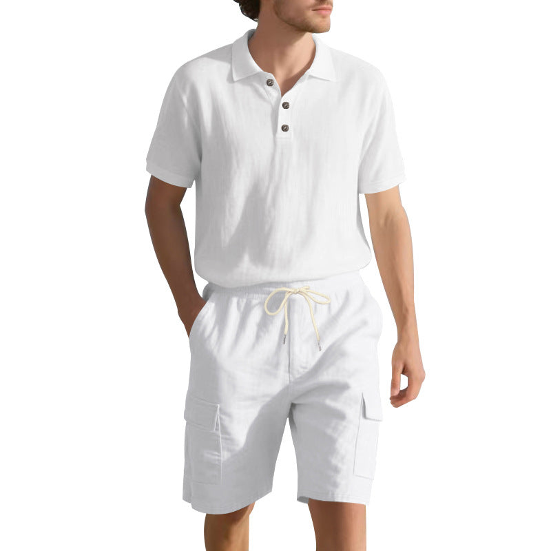 Herren Freizeit-Set mit atmungsaktivem Polo-Shirt und komfortablen Shorts Heidi-Mode