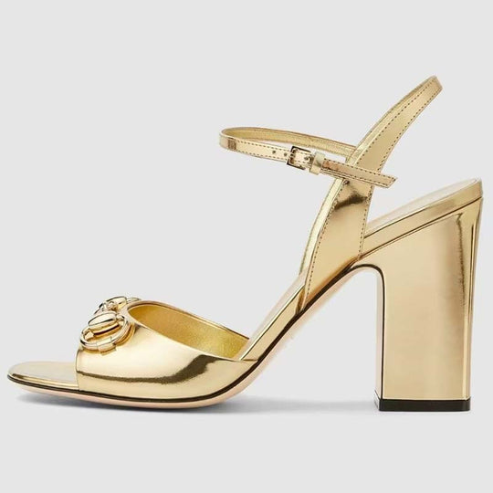 Femme Block Absatz Kleid Sandalen Heidi-Mode