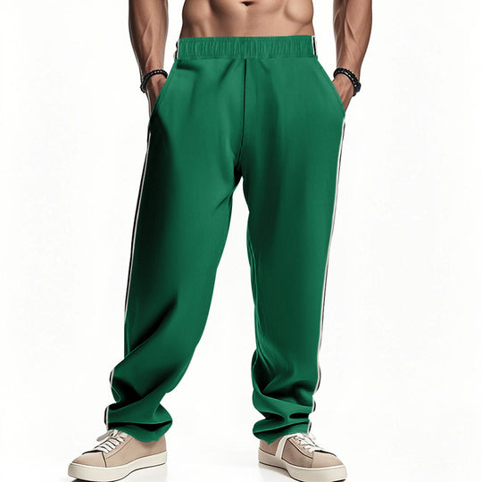 Herren Sportliche Freizeithose mit seitlichen Streifen und elastischem Bund Heidi-Mode