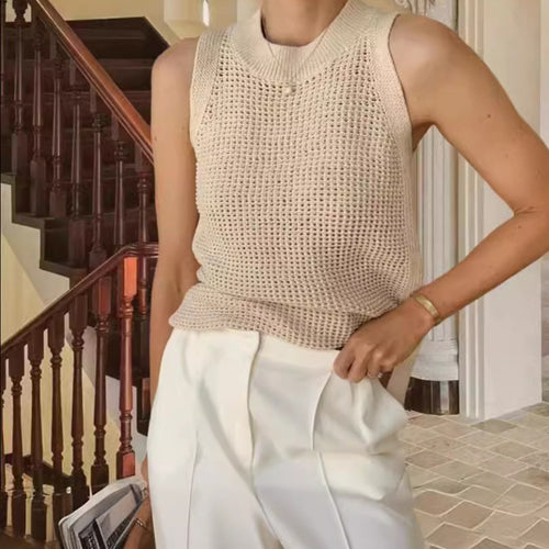 Damen Strickoberteil mit raffiniertem Lochmuster Heidi-Mode