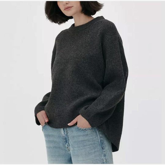 Damen Pullover mit lässigem Schnitt und voluminösen Ärmeln Heidi-Mode