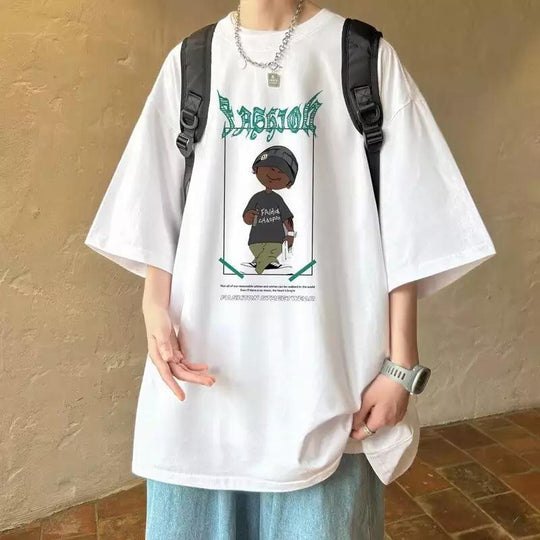 Damen oversized T-Shirt mit grafischem Print und lässigem Schnitt Heidi-Mode