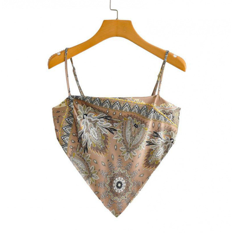 Femme Artistic Bandana Stil Crop Top Heidi-Mode
