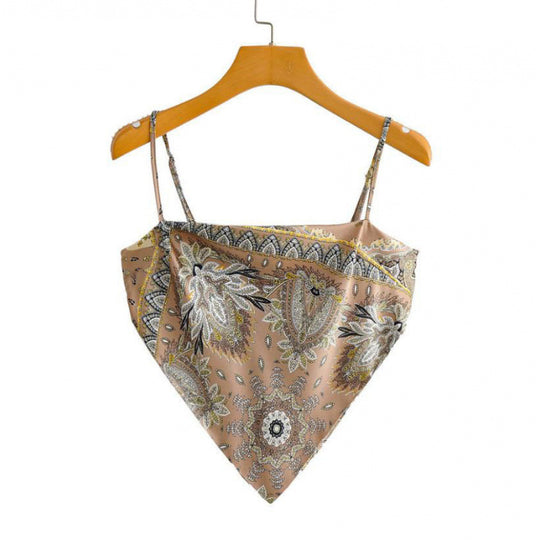 Femme Artistic Bandana Stil Crop Top Heidi-Mode