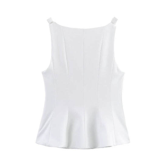 Damen ärmelloses Oberteil mit elegantem Schnitt Heidi-Mode