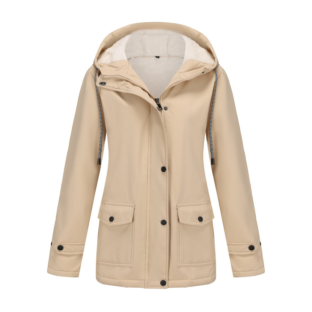 Damen Funktionale Winterjacke mit Fleece-Futter und Kapuze Heidi-Mode