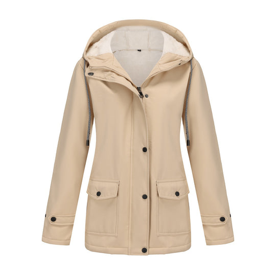 Damen Funktionale Winterjacke mit Fleece-Futter und Kapuze Heidi-Mode