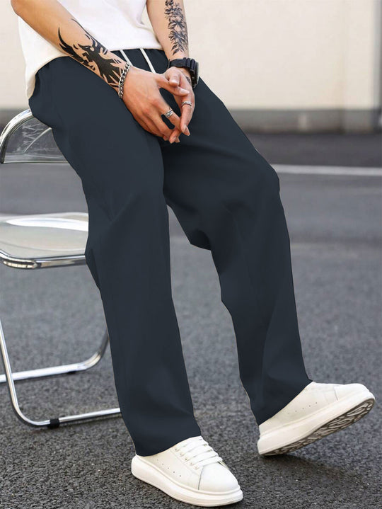 Herren modische Freizeithose mit weiter Passform und elastischem Bund Heidi-Mode