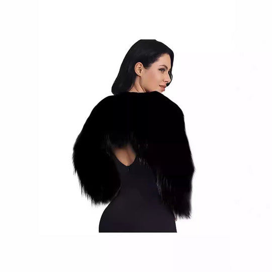 Damen Extravaganter Kunstpelzbolero mit elegantem Schnitt Heidi-Mode