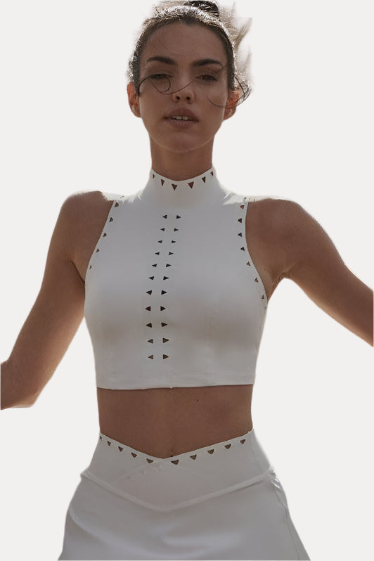 Heidi-Mode | A-Linie V-Taille Gefütterter Tennis Miniskirtsuit