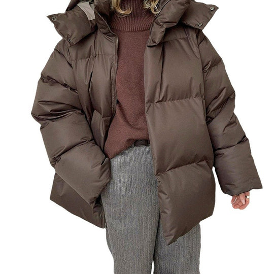 Damen Pufferjacke mit hohem Kragen und seitlichen Eingrifftaschen Heidi-Mode