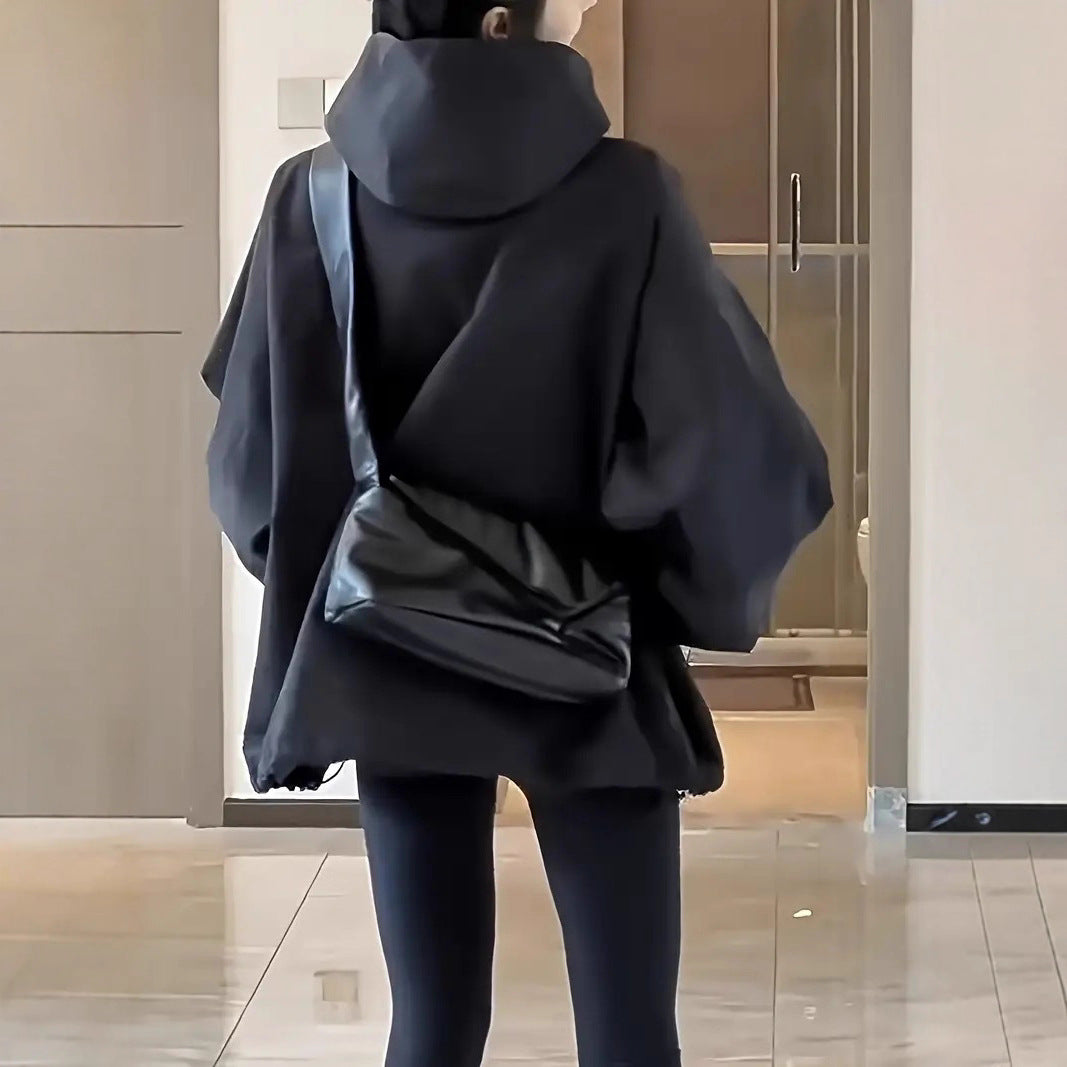 Damen Modische Windjacke mit hohem Kragen und großzügigen Taschen Heidi-Mode
