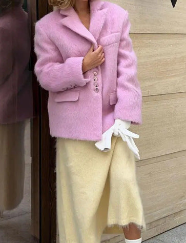 Damen Oversized Wollmantel Heidi-Mode