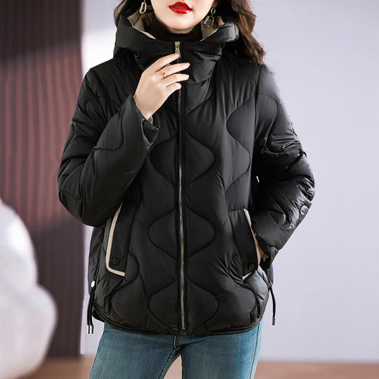 Damen isolierte Pufferjacke mit hohem Kragen und praktischen Reisverschlusstaschen Heidi-Mode
