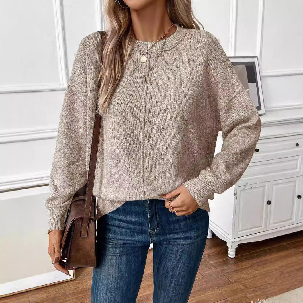 Damen lässiger Strickpullover Heidi-Mode