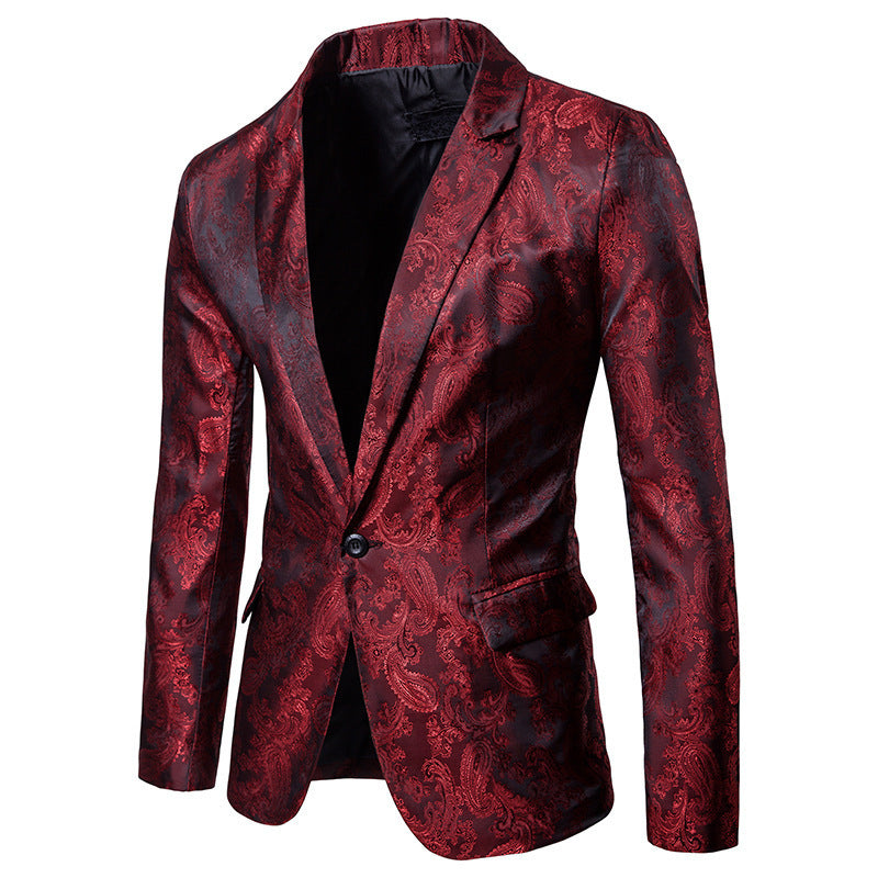 Herren elegantes Anzug-Set mit feinem Paisleymuster Heidi-Mode