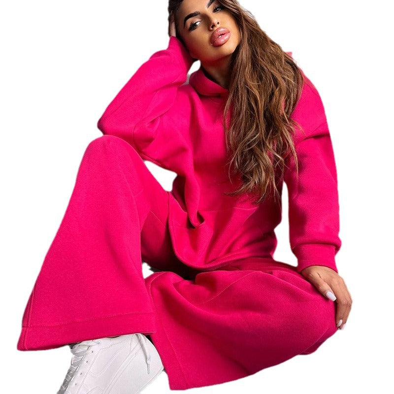 Damen Cooles Oversized Hoodie und weite Freizeithose Heidi-Mode