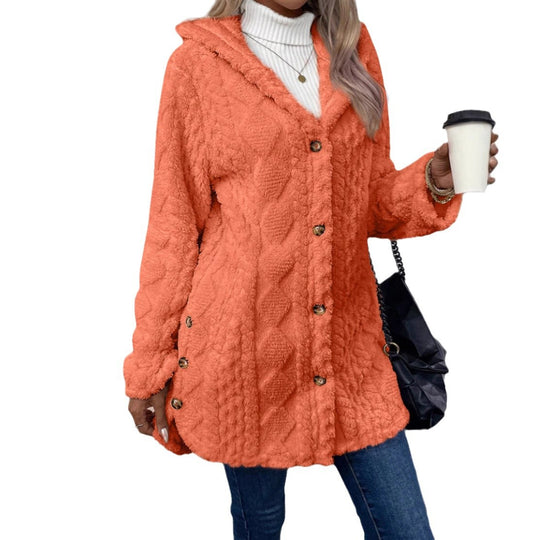 Damen Kuschelige Oversized Jacke Heidi-Mode
