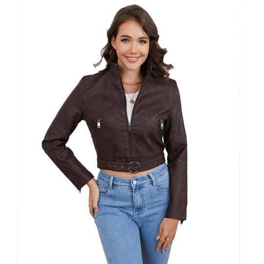 Damen moderne croppedjacke mit stylischem Detail Heidi-Mode