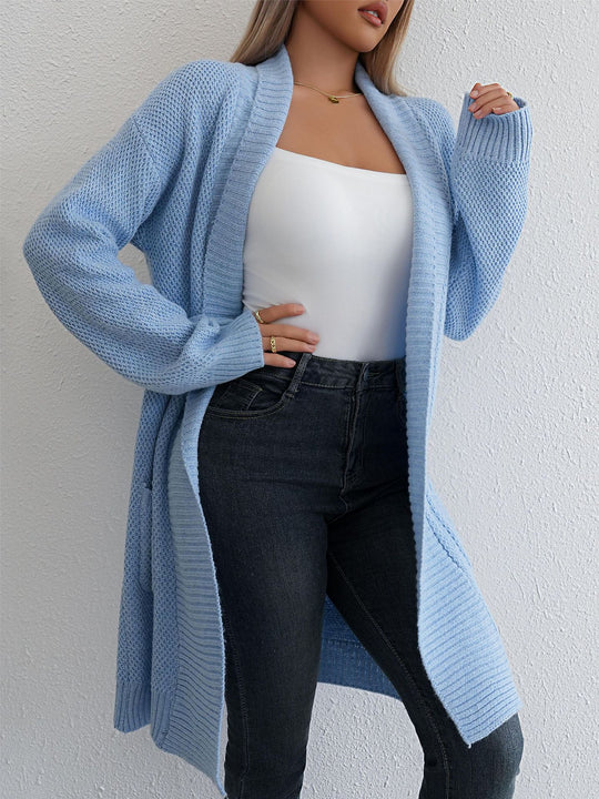 Damen Strickjacke mit offener Vorderseite und lässigem Schnitt Heidi-Mode