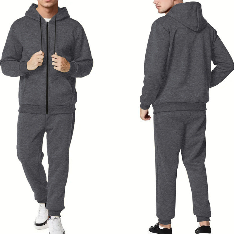 Herren Sportliches Hoodie- und Jogginganzug-Set mit praktischen Taschen und atmungsaktiven Materialien Heidi-Mode