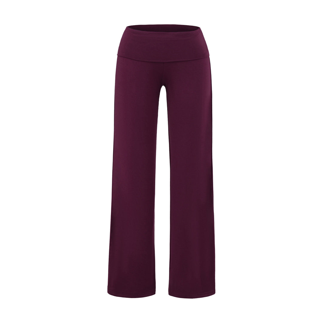 Damen weite Yoga-Hose mit hohem Bund und atmungsaktivem Stoff Heidi-Mode